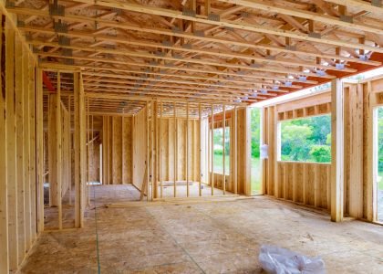 Unfinished,Of,Interior,View,Of,A,House,Residential,Construction,Wall